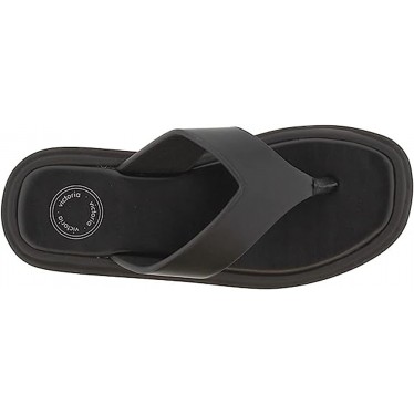 VICTORIA 1275100 FLIP-FLOPS MIT LEDER-EFFEKT BLACK