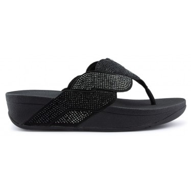 FITFLOP PAISLEY ROPE TOE THONGS Sandalen BLACK