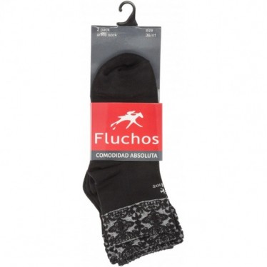 BLUMIGE SOCKEN CA012 BESTICKT BLACK