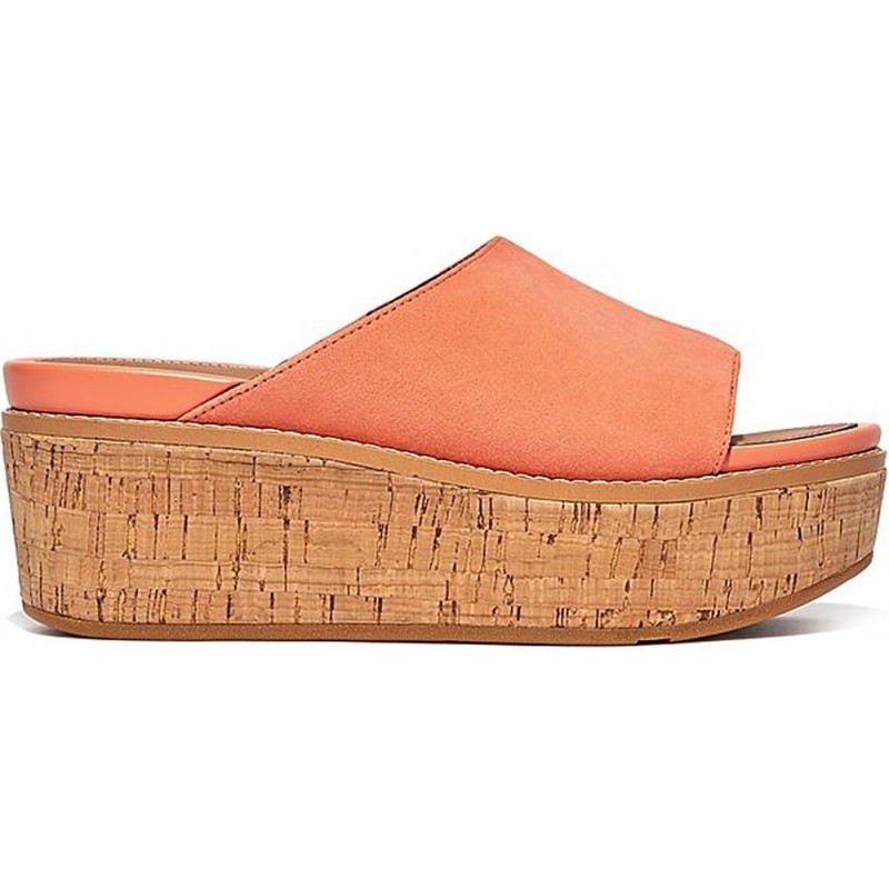 SANDALEN FITFLOP ELOISE CORK-WRAP WILDLEDER GC6 SUNSHINE_ORANGE