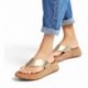 FITFLOP FT7 F-MODE LTH SANDALEN PLATINO