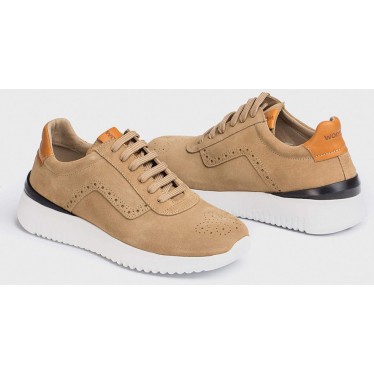 WUNDER-SNEAKERS AUS GEHACKTEM LEDER CB-3320 SAND