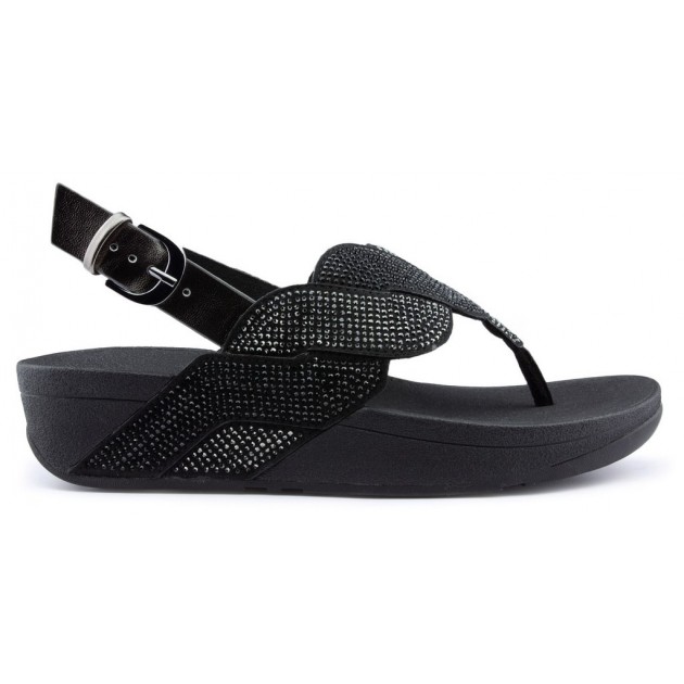 FITFLOP PAISLEY ROPE BACK STRAP Sandalen BLACK FITFLOP PAISLEY ROPE BACK STRAP Sandalen BLACK