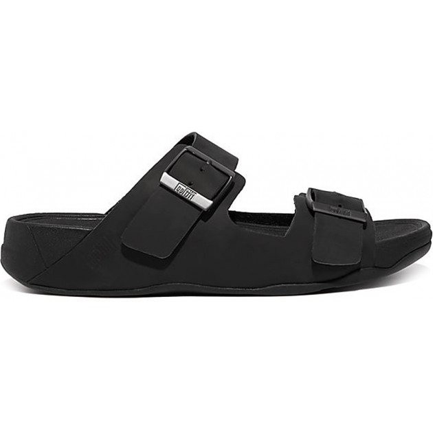 SANDALEN FITFLOP GD2 GOGH MOC BUCKLE LTH SLIDES BLACK