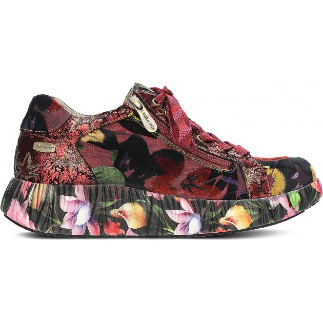 LAURA VITA NIKITO SCHUHE 04 FLORAL_GRANATE LAURA VITA NIKITO SCHUHE 04 FLORAL_GRANATE