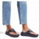 SANDALEN FITFLOP FW4 F-MODE LTH FLATFORM TOE-PO MIDNIGHT_NAVY