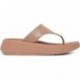 SANDALEN FITFLOP FW4 F-MODE LTH FLATFORM TOE-PO BEIGE