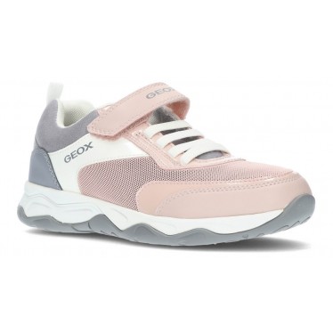 GEOX J CALCO SNEAKERS PINK