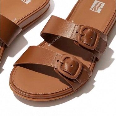 FITFLOP GRACIE FV1 SANDALEN MIT SCHNALLE LIGHT_TAN