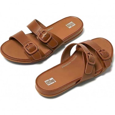 FITFLOP GRACIE FV1 SANDALEN MIT SCHNALLE LIGHT_TAN