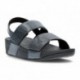 FITFLOP MINA TEXTURIERTE GLITZ SANDALEN BLACK