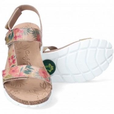 SANDALEN PANAMA JACK SELMA TROPICAL FLORAL_TAUPE
