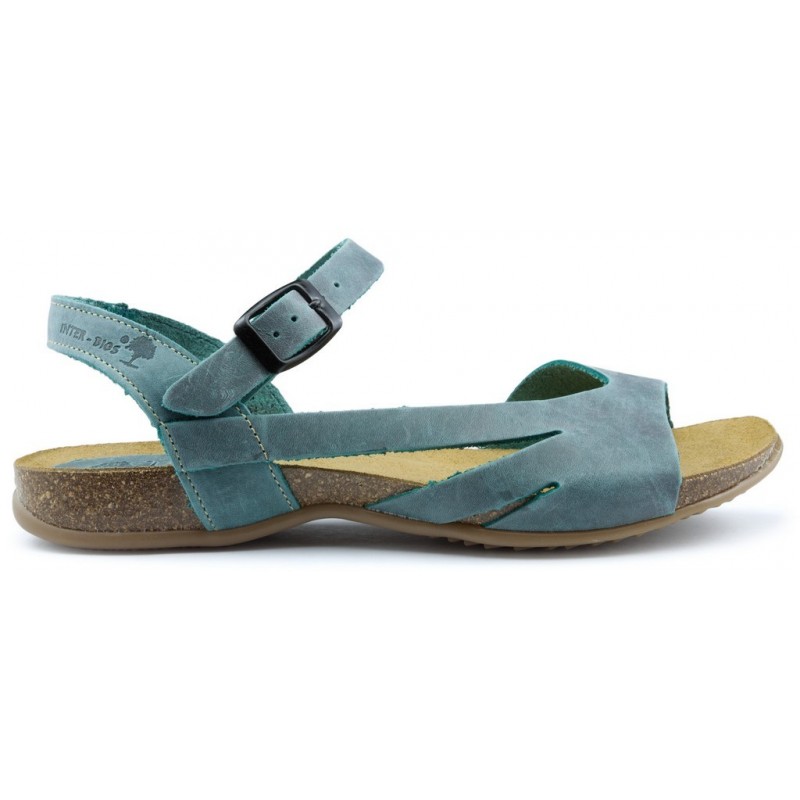 INTERBIOS Sandalen komfortable Schnalle 2019 JEANS