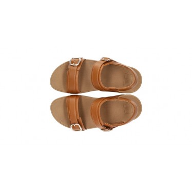 FITFLOP LULU VERSTELLBARE SANDALEN MIT RÜCKENRIEMEN TAN