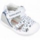 BIOMECANICS FIRST STEPS BEDRUCKTE SANDALE 242128 BLANCO