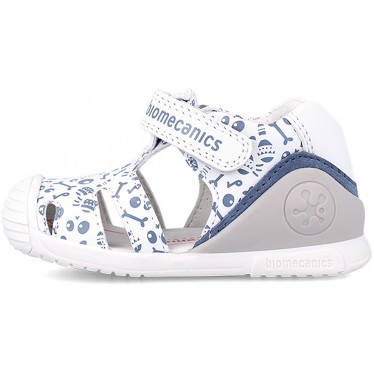 BIOMECANICS FIRST STEPS BEDRUCKTE SANDALE 242128 BLANCO