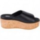 SANDALEN FITFLOP ELOISE CORK WRAP LTHR WG SLIDE FT5 BLACK