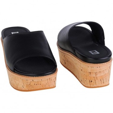 SANDALEN FITFLOP ELOISE CORK WRAP LTHR WG SLIDE FT5 BLACK