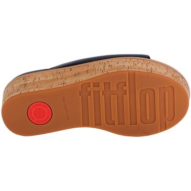 SANDALEN FITFLOP ELOISE CORK WRAP LTHR WG SLIDE FT5 BLACK