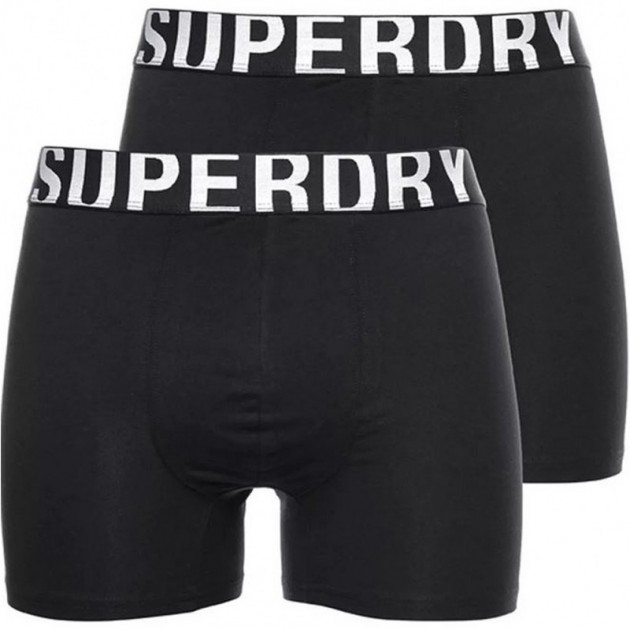 SUPERDRY BOXER M3110340A LOGO DOPPELPACK BLACK