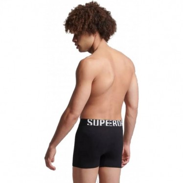 SUPERDRY BOXER M3110340A LOGO DOPPELPACK BLACK