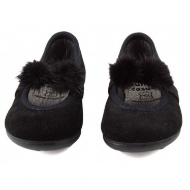 VULLADI BALLERINAS KÖNNEN WILDLEDER-POMPOMS SPLITTEN 1405 NEGRO