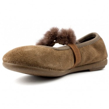 VULLADI BALLERINAS KÖNNEN WILDLEDER-POMPOMS SPLITTEN 1405 MARRON