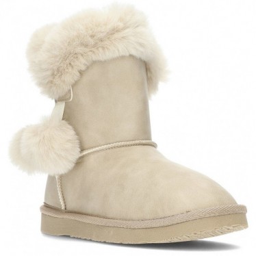 AUSTRALISCHE STIEFEL CONGUITOS BREAKWALK PELZPOMPOM BEIG