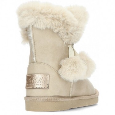 AUSTRALISCHE STIEFEL CONGUITOS BREAKWALK PELZPOMPOM BEIG