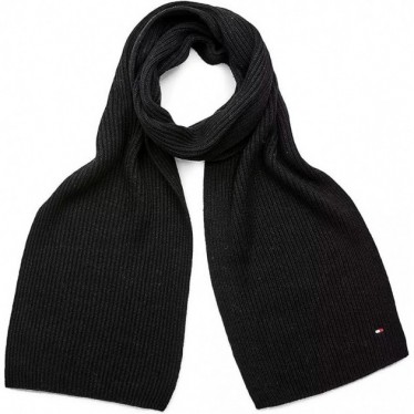 TOMMY HILFIGER ESSENTIAL STRICKSCHAL NEGRO