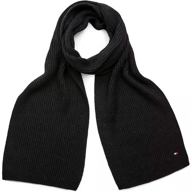 TOMMY HILFIGER ESSENTIAL STRICKSCHAL NEGRO TOMMY HILFIGER ESSENTIAL STRICKSCHAL NEGRO