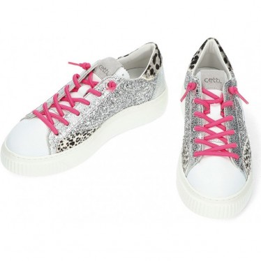 CETTI GLITZER-SNEAKERS C1342 PLATA