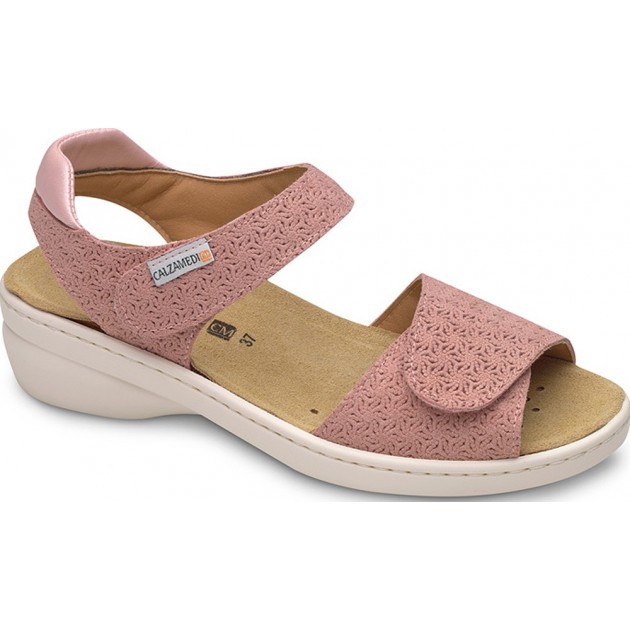 ORTHOPÄDISCHE SANDALEN CALZAMEDI 0781 RÜCKENPOLSTERUNG ROSA