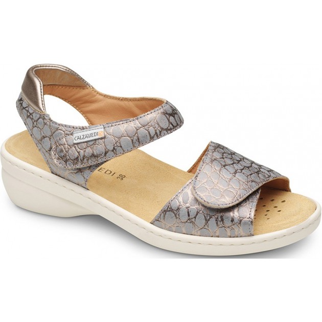 ORTHOPÄDISCHE SANDALEN CALZAMEDI 0781 RÜCKENPOLSTERUNG GRIS ORTHOPÄDISCHE SANDALEN CALZAMEDI 0781 RÜCKENPOLSTERUNG GRIS