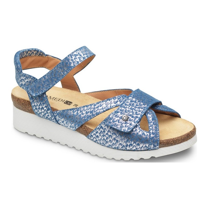ORTHOPÄDISCHE SANDALEN CALZAMEDI 0804 VOLLSTÄNDIGE ÖFFNUNG AZUL