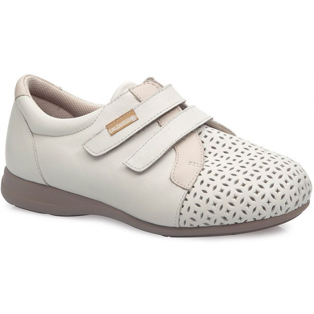 CALZAMEDI DOPPELTER KOMFORTABLER VELCRO SCHUH BEIGE CALZAMEDI DOPPELTER KOMFORTABLER VELCRO SCHUH BEIGE
