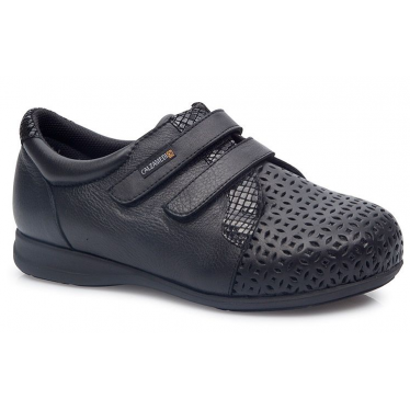 CALZAMEDI DOPPELTER KOMFORTABLER VELCRO SCHUH NEGRO