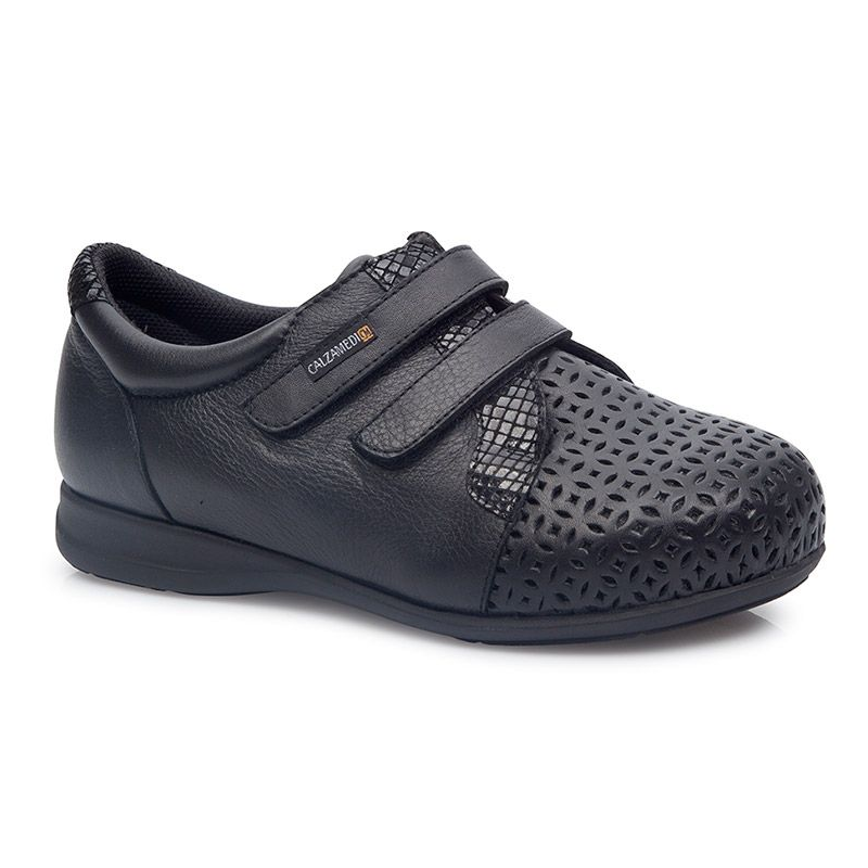 CALZAMEDI DOPPELTER KOMFORTABLER VELCRO SCHUH NEGRO