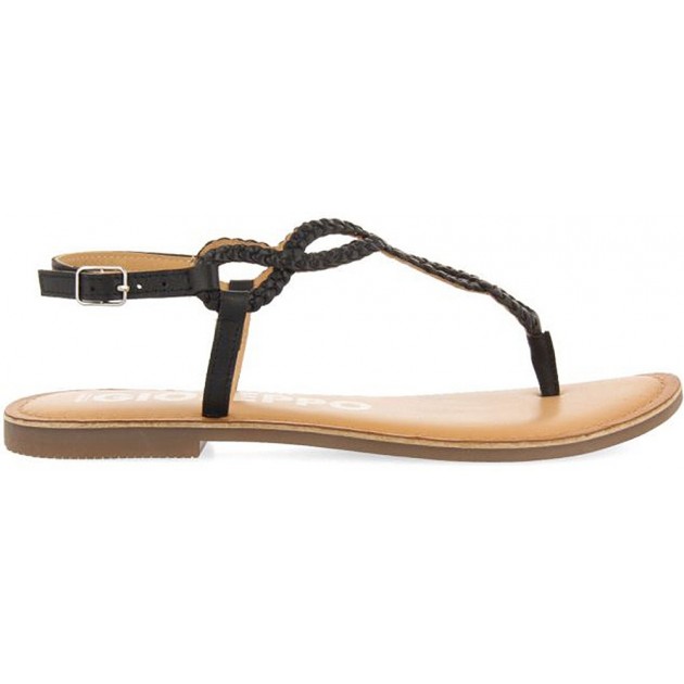 GIOSEPPO 69111 Merignas geflochtene Sandalen NEGRO