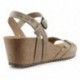 INTERBIOS W komfortablen Keil Sandalen BEIGE