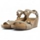 INTERBIOS W komfortablen Keil Sandalen BEIGE