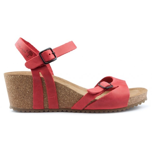 INTERBIOS W komfortablen Keil Sandalen ROJO INTERBIOS W komfortablen Keil Sandalen ROJO