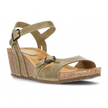 INTERBIOS W komfortablen Keil Sandalen KAKI