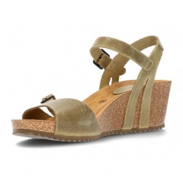 INTERBIOS W komfortablen Keil Sandalen KAKI