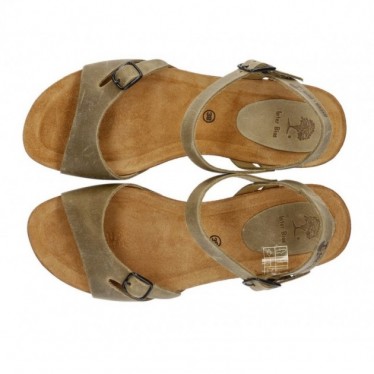 INTERBIOS W komfortablen Keil Sandalen KAKI