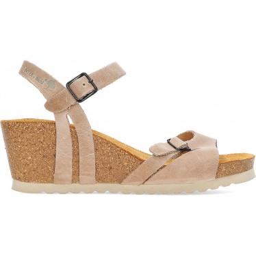 INTERBIOS W komfortablen Keil Sandalen BEIG
