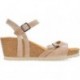INTERBIOS W komfortablen Keil Sandalen BEIG