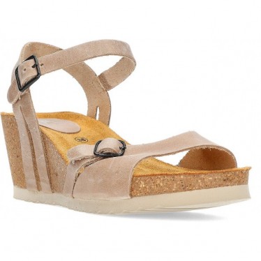 INTERBIOS W komfortablen Keil Sandalen BEIG