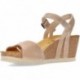 INTERBIOS W komfortablen Keil Sandalen BEIG