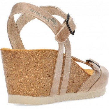INTERBIOS W komfortablen Keil Sandalen BEIG